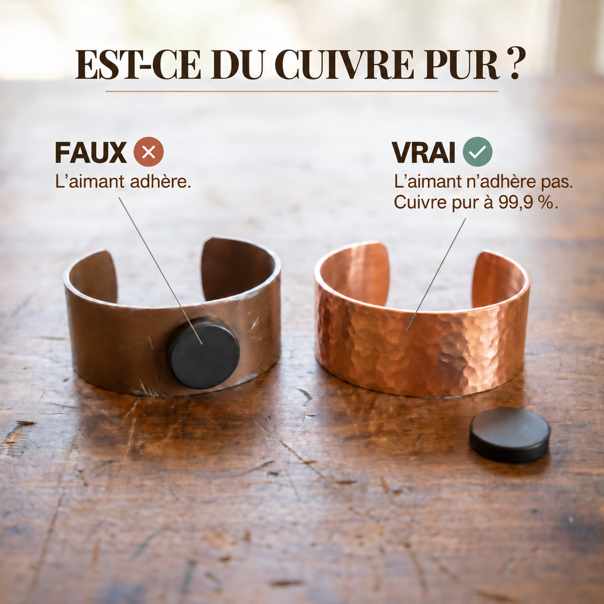 Boucles d'oreilles en cuivre Laurette