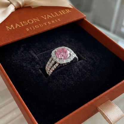 Bague Auréole Impériale en Or Blanc | Rosé