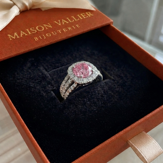Bague Auréole Impériale en Or Blanc | Rosé