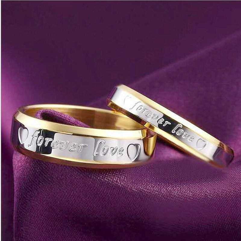 Bague Couple amour éternel en or