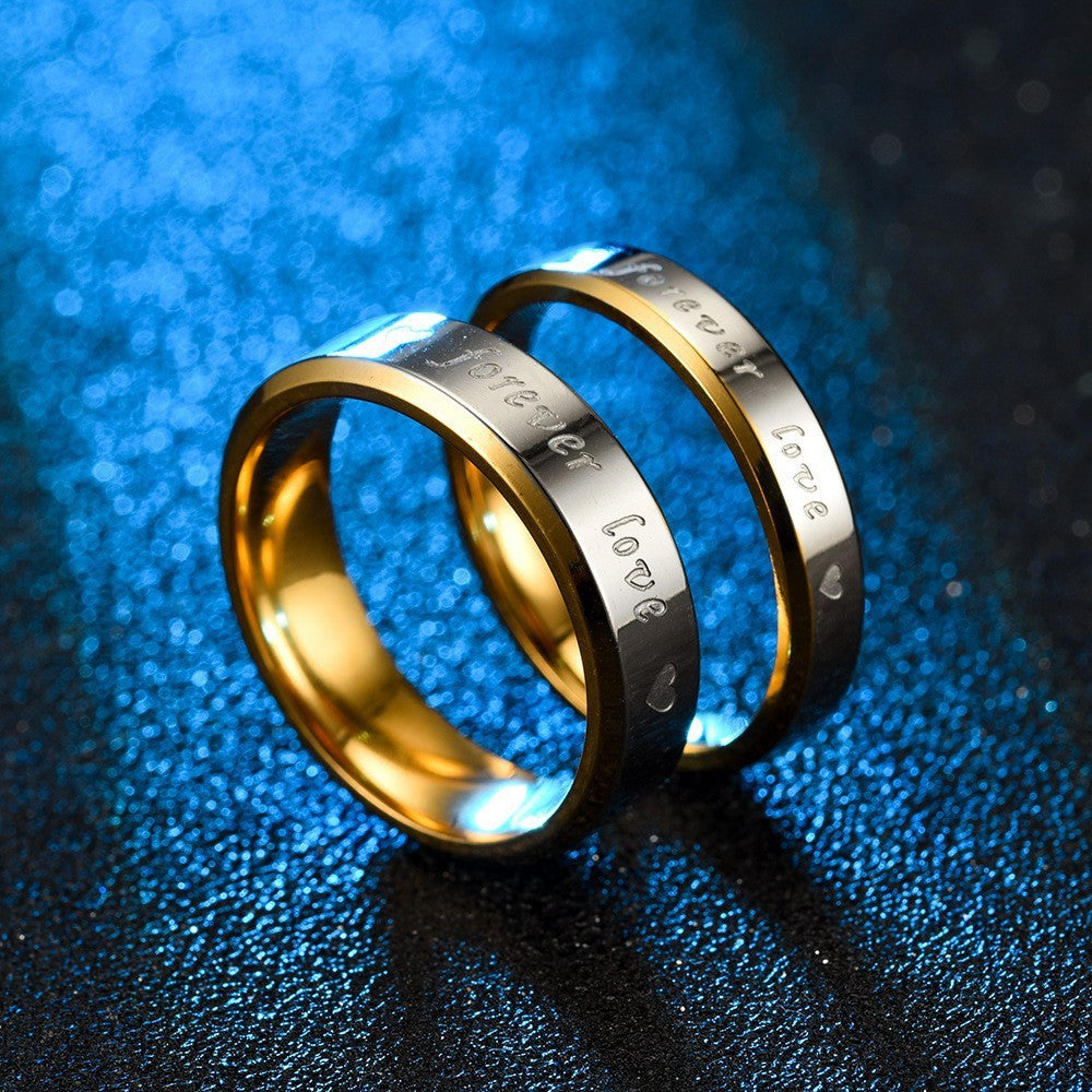 Bague Couple amour éternel en or
