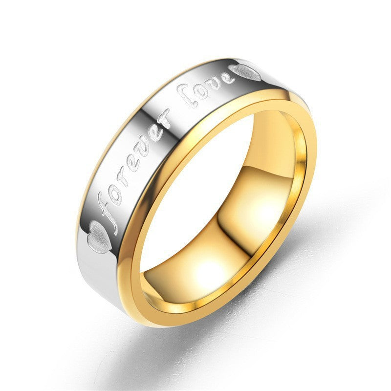 Bague Couple amour éternel en or