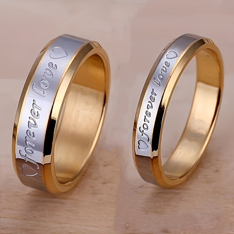 Bague Couple amour éternel en or