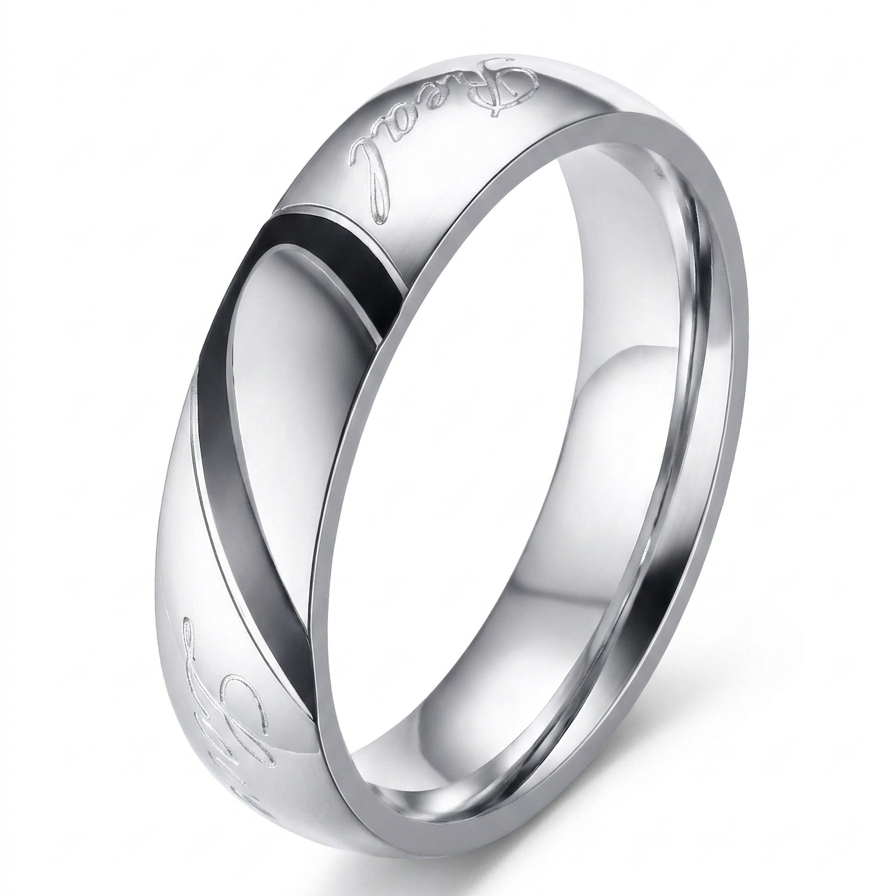 Bague Couple éternel en or blanc