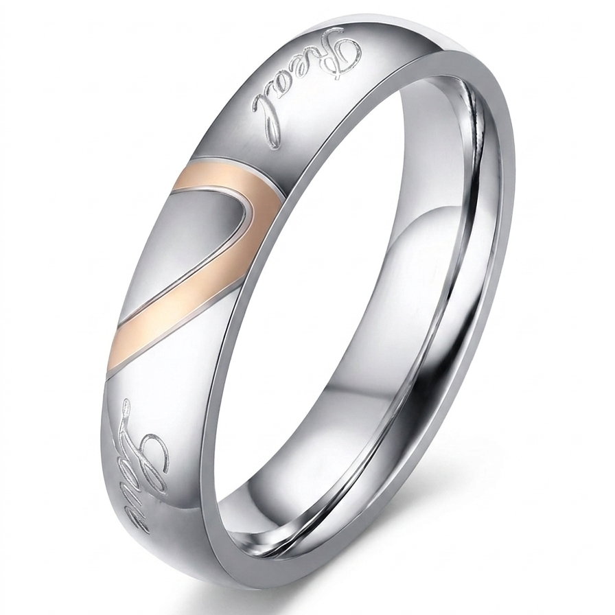 Bague Couple éternel en or blanc