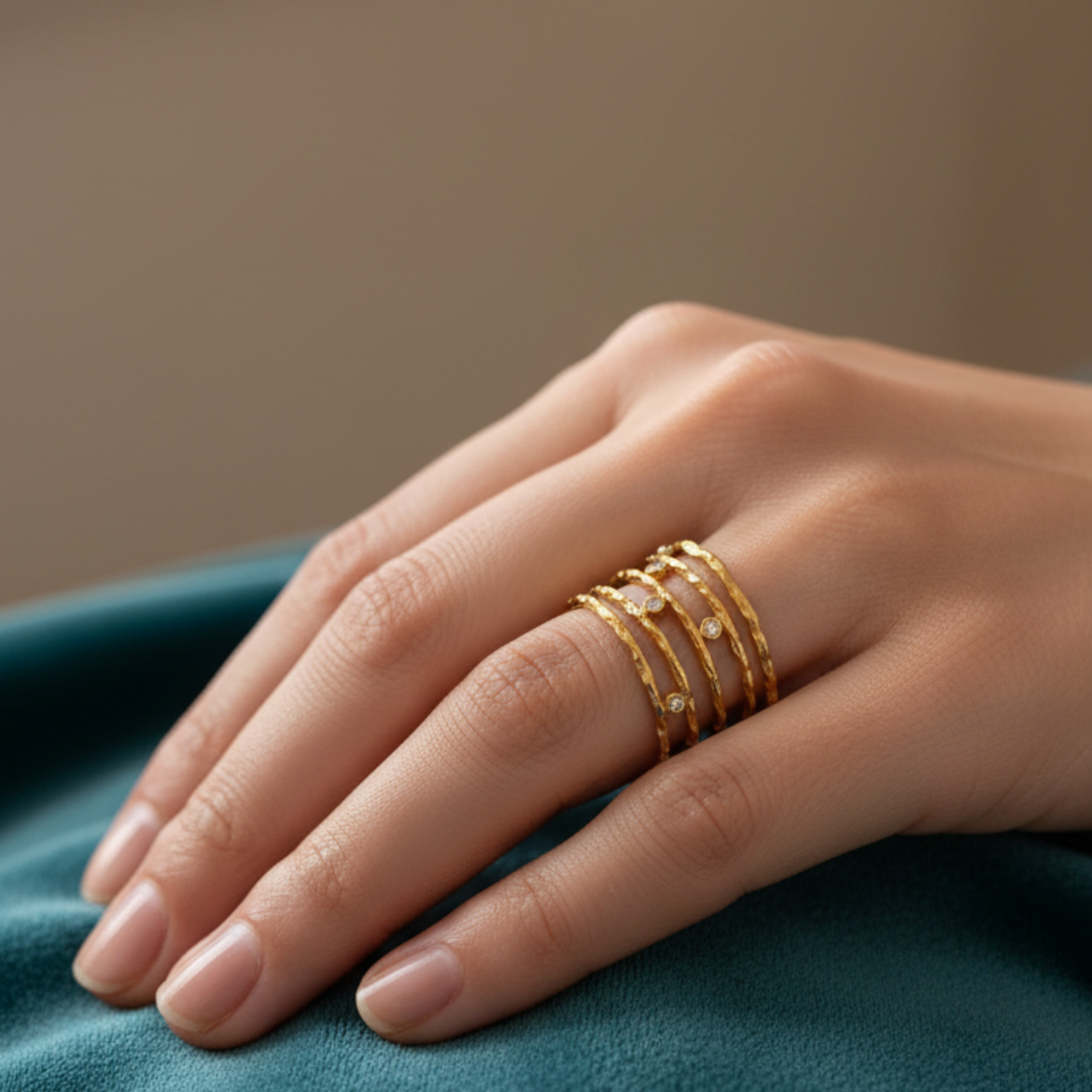 Bague couronne avec éclat en or