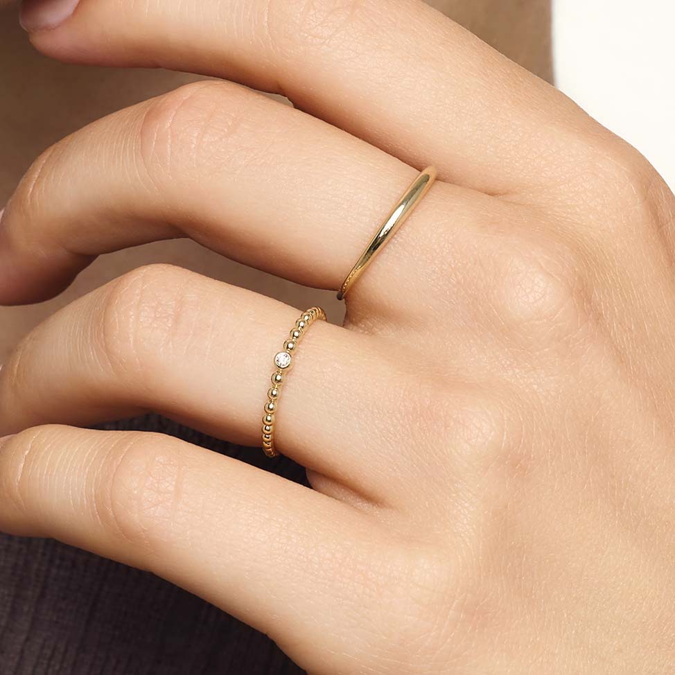 Bague dôme Slim en or