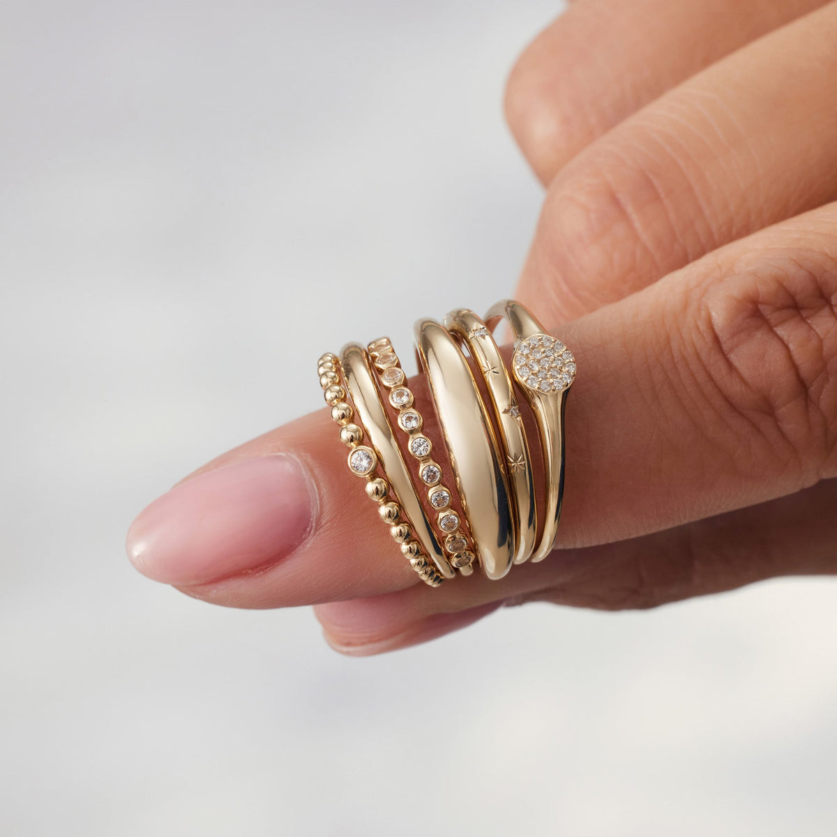 Bague dôme Slim en or