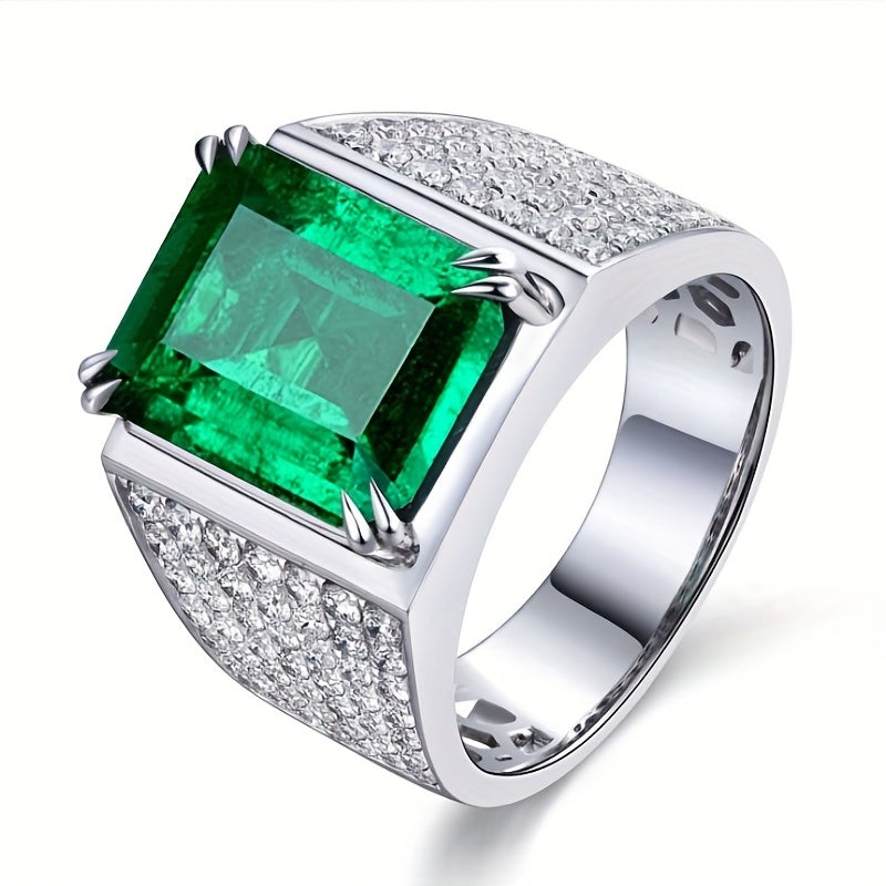 Bague Elsa avec émeraude et diamants en or