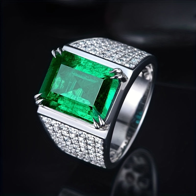 Bague Elsa avec émeraude et diamants en or