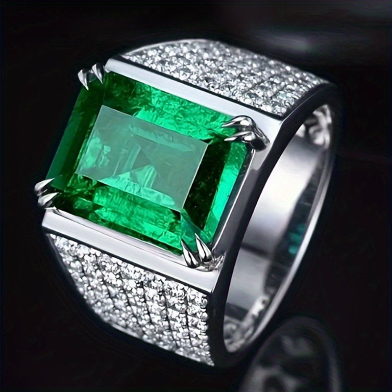 Bague Elsa avec émeraude et diamants en or