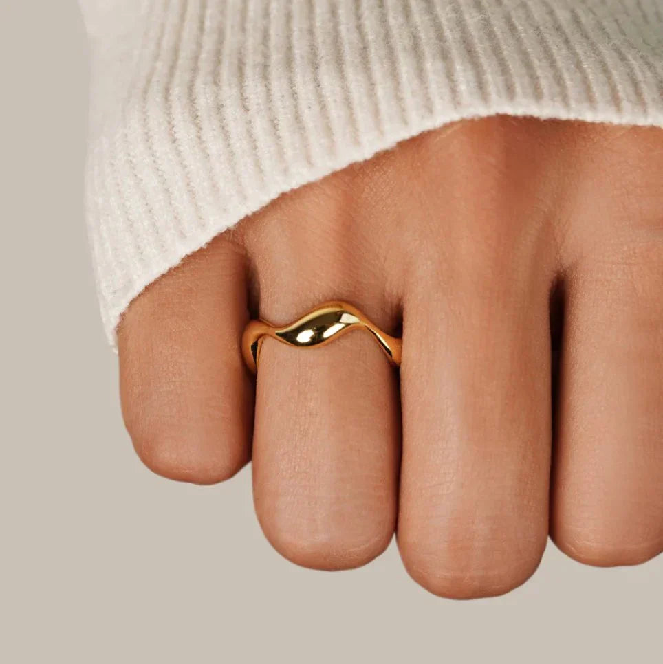 Bague Élyra Fluide flow en or