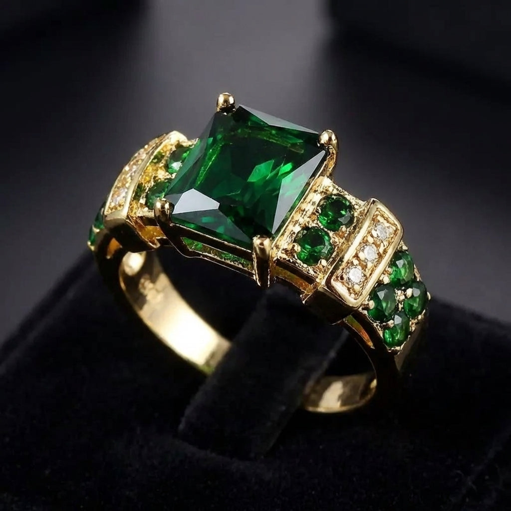 Bague émeraude fascinante en or