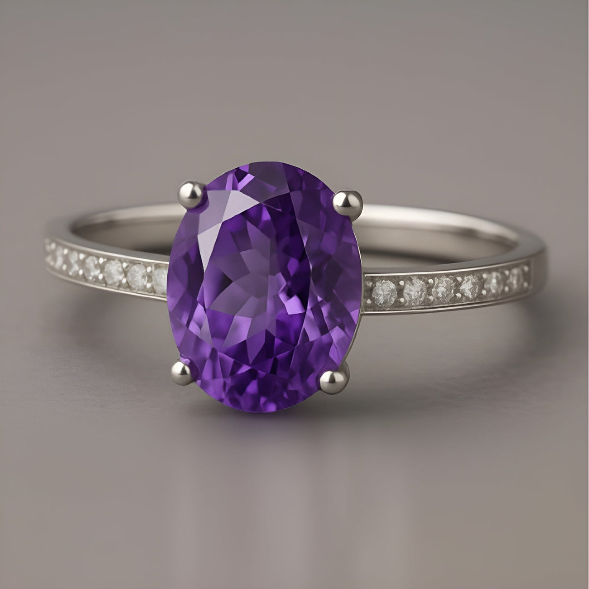 Bague Eva améthyste en or