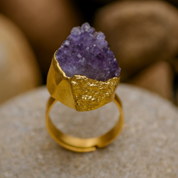 Bague Lara en améthyste en or