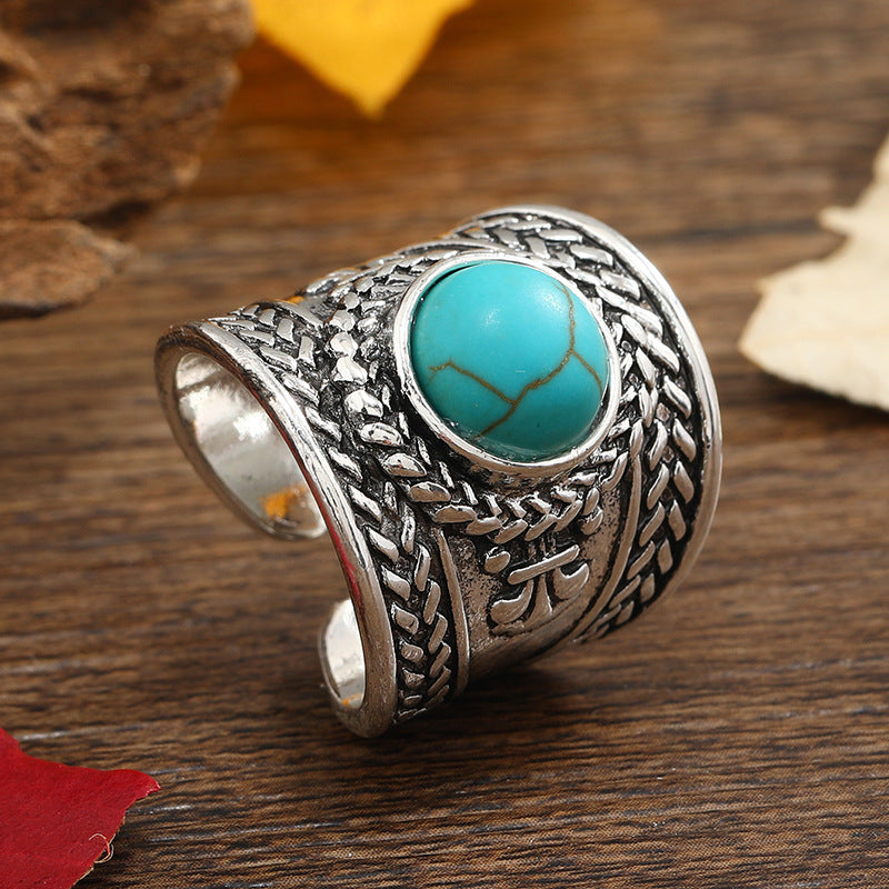 Bague ouverte Ravik pierre en or blanc