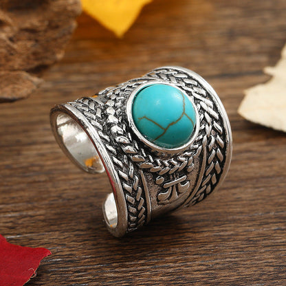 Bague Ouverte Ravik Pierre | Or Blanc