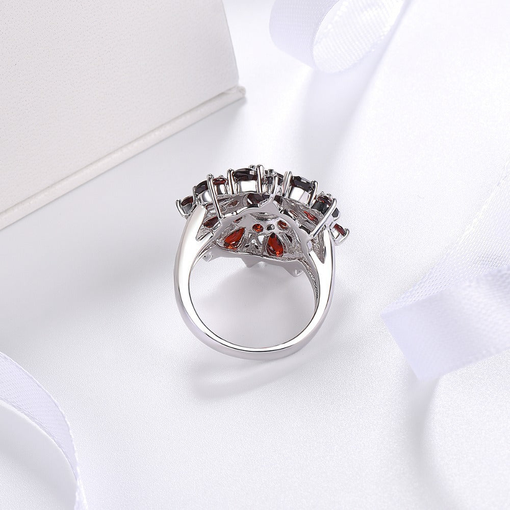 Bague pétale écarlate en or
