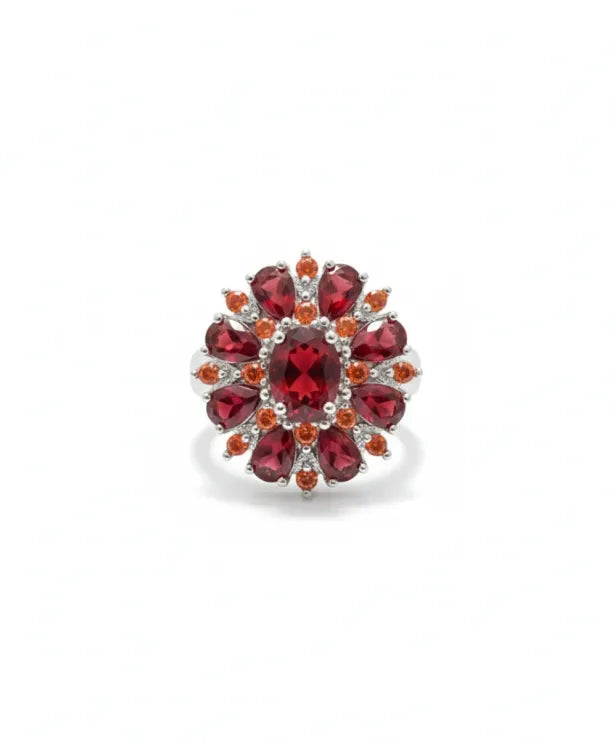Bague pétale écarlate en or