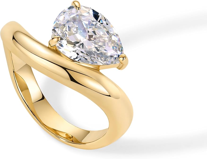Bague promesse Ondulée en or