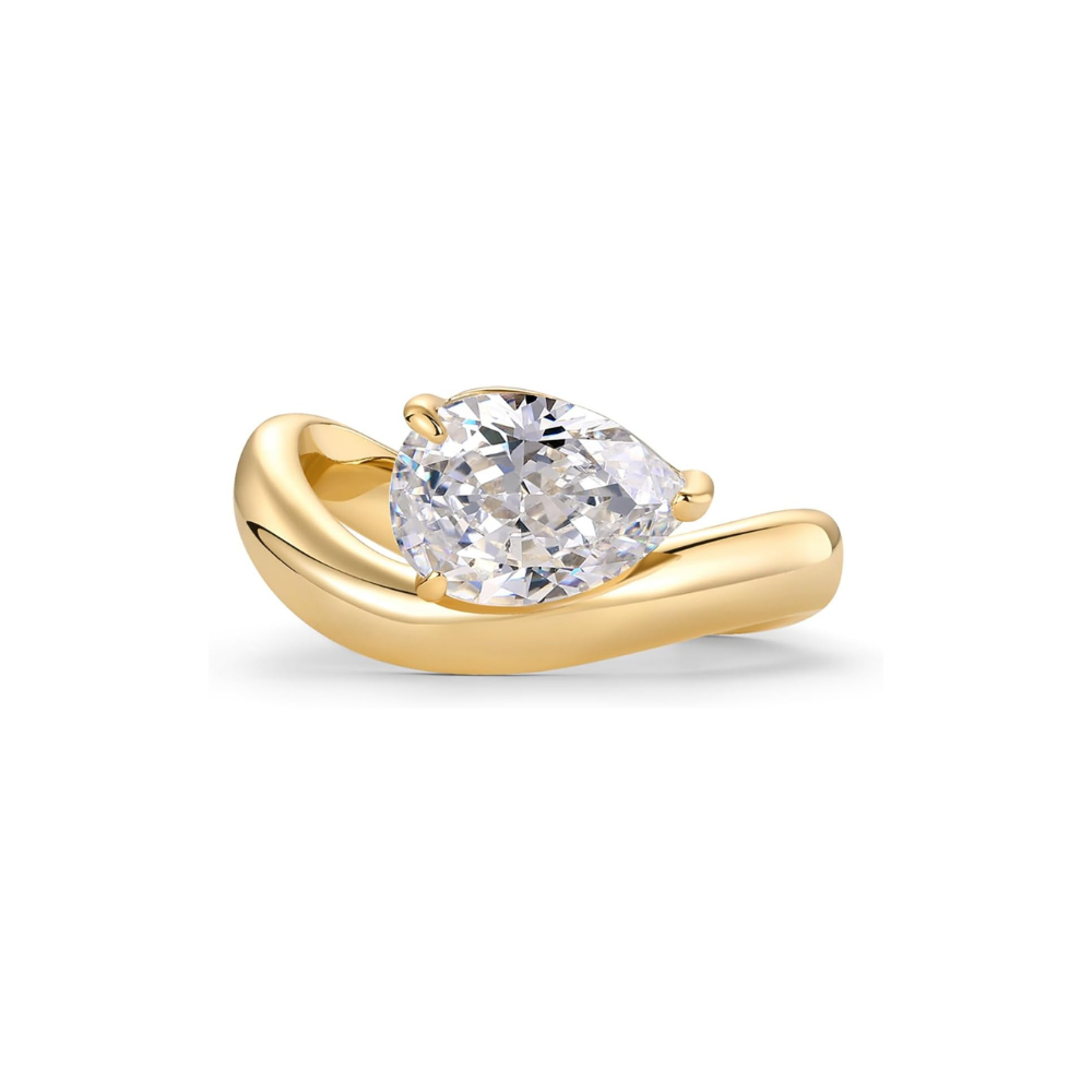 Bague promesse Ondulée en or