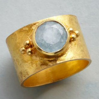 Bague Rétro avec Lune en Or