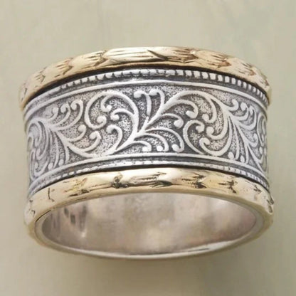 Bague Rétro en Or et Argent