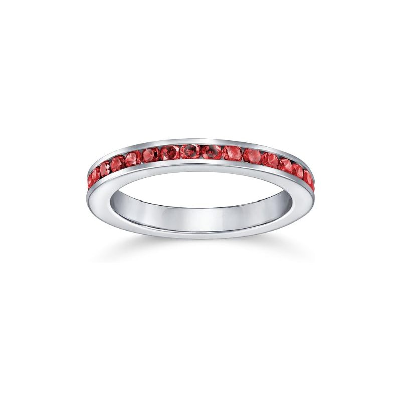 Bague rubis de la Série éternelle en or blanc