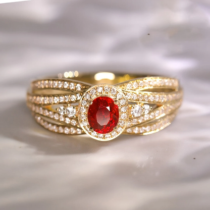 Bague rubis en or