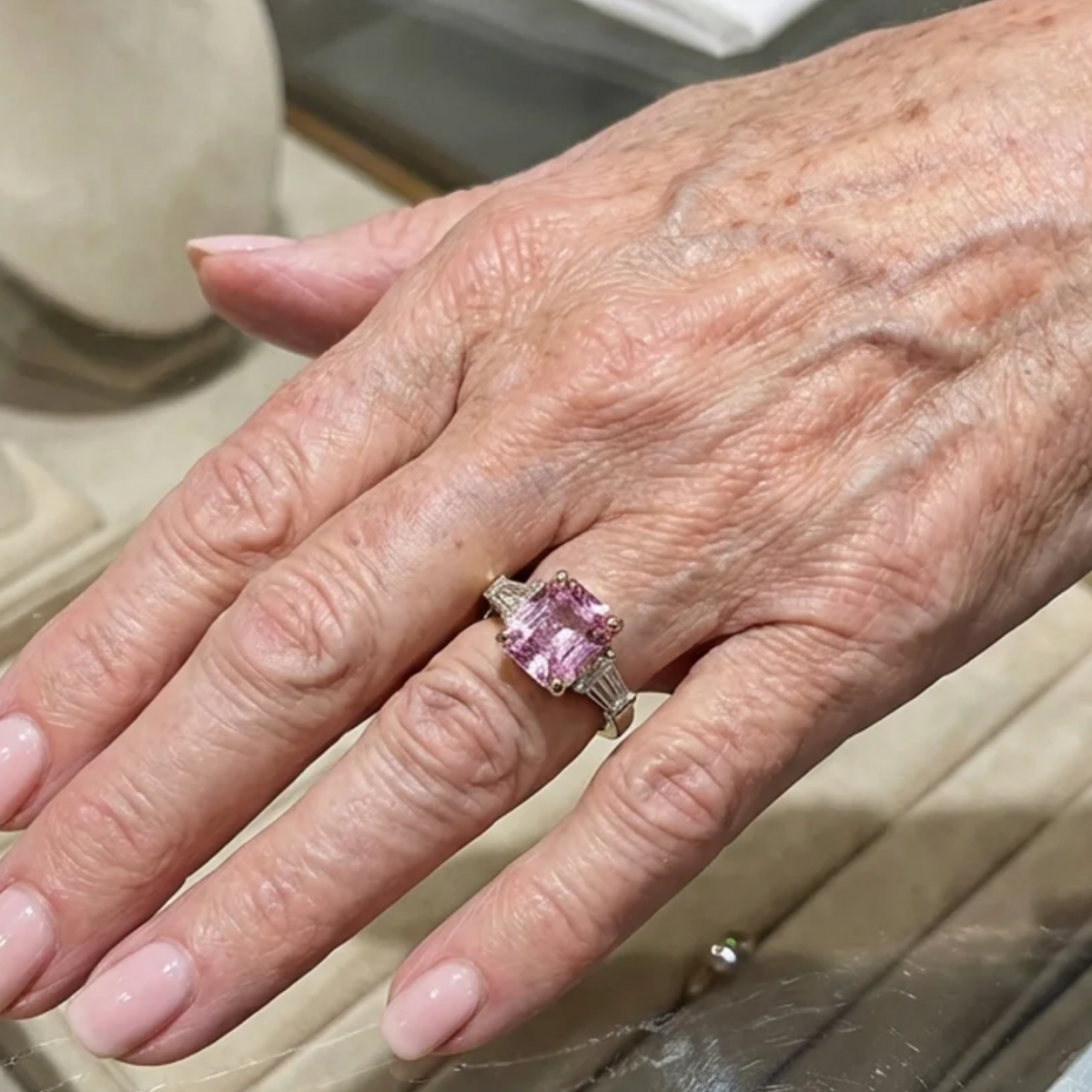 Bague Verve rose en or blanc