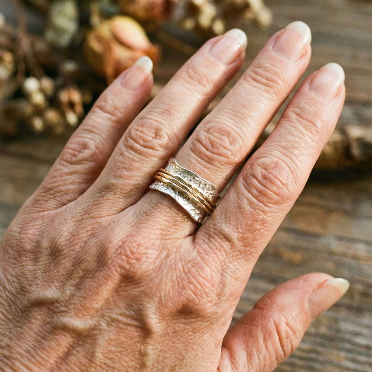 Bague vintage fine en or