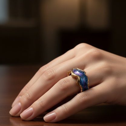 Bague Vintage Gold Océan