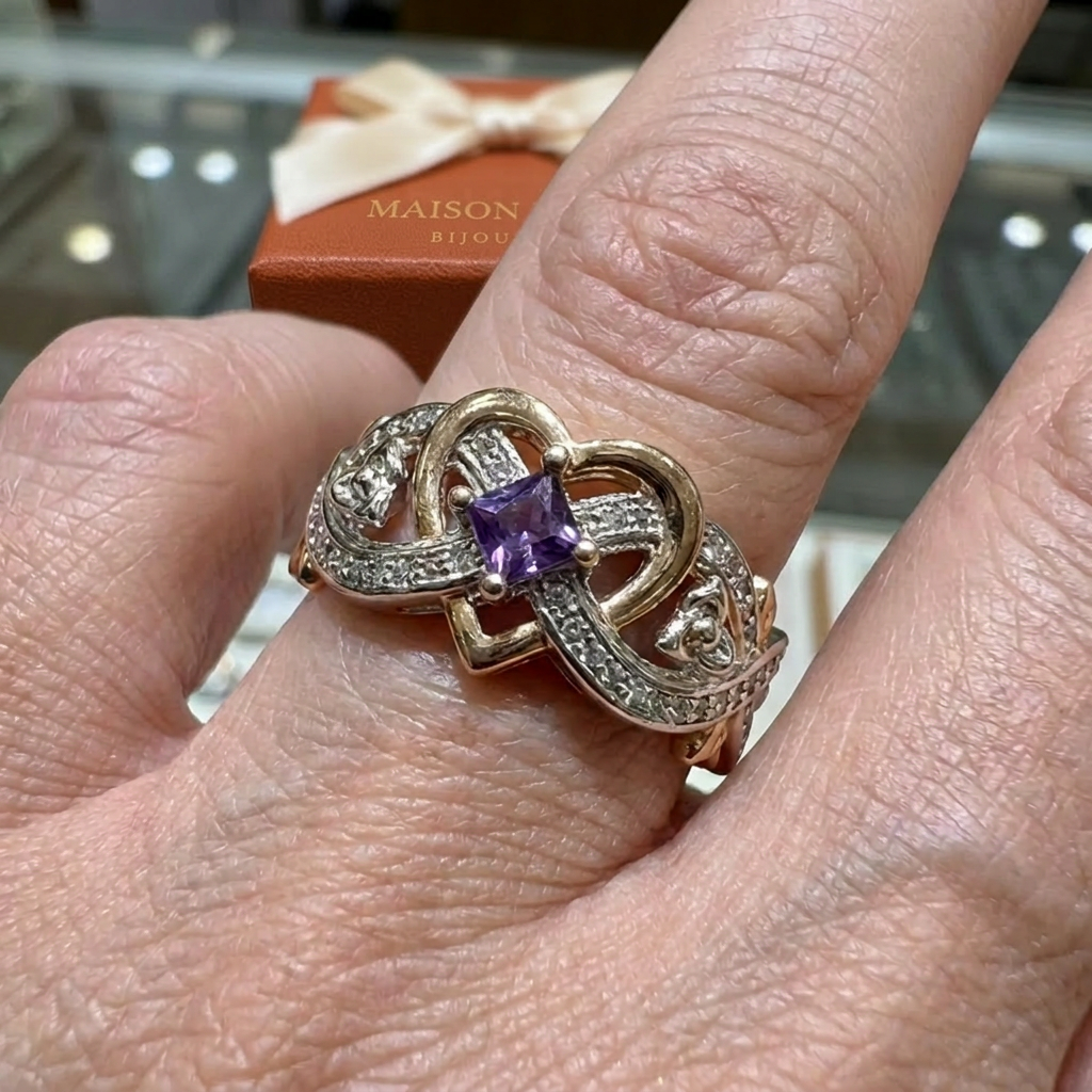 Bague Violetheart en or bicolore