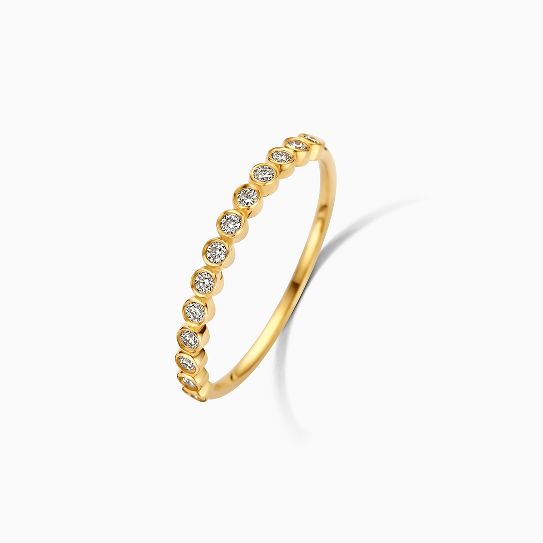 Bague à bulles en or