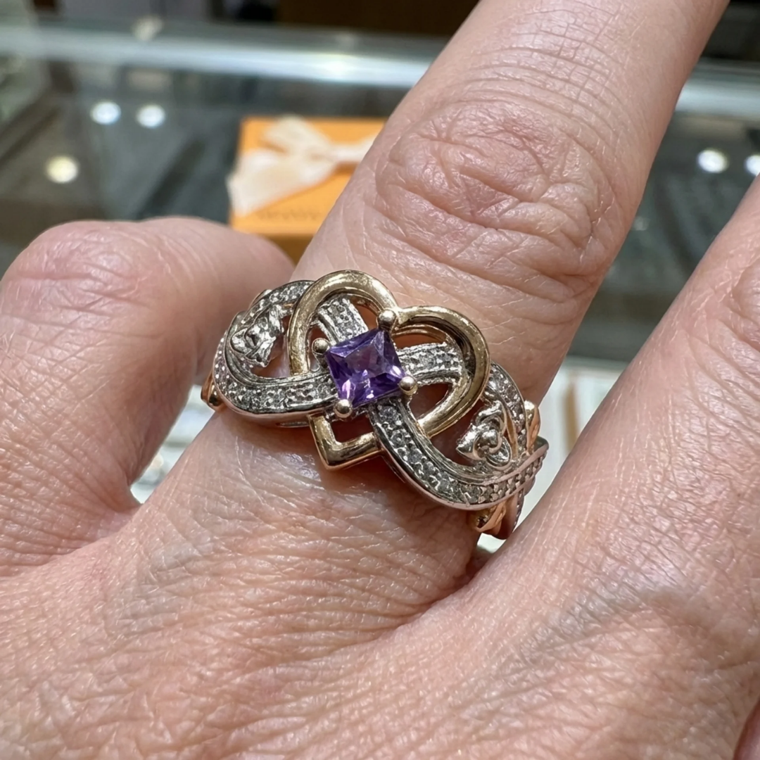 Bague bicolore en or