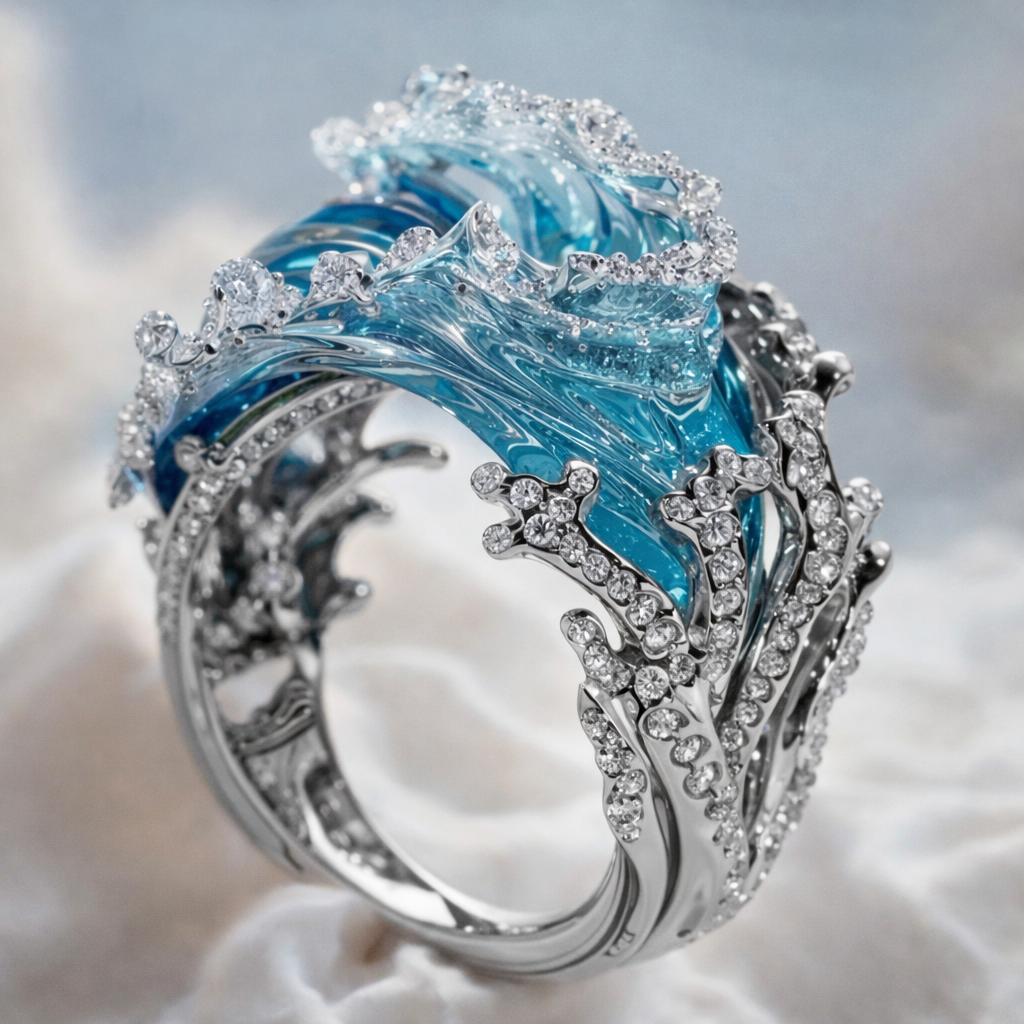 Bague de Serment océan en or