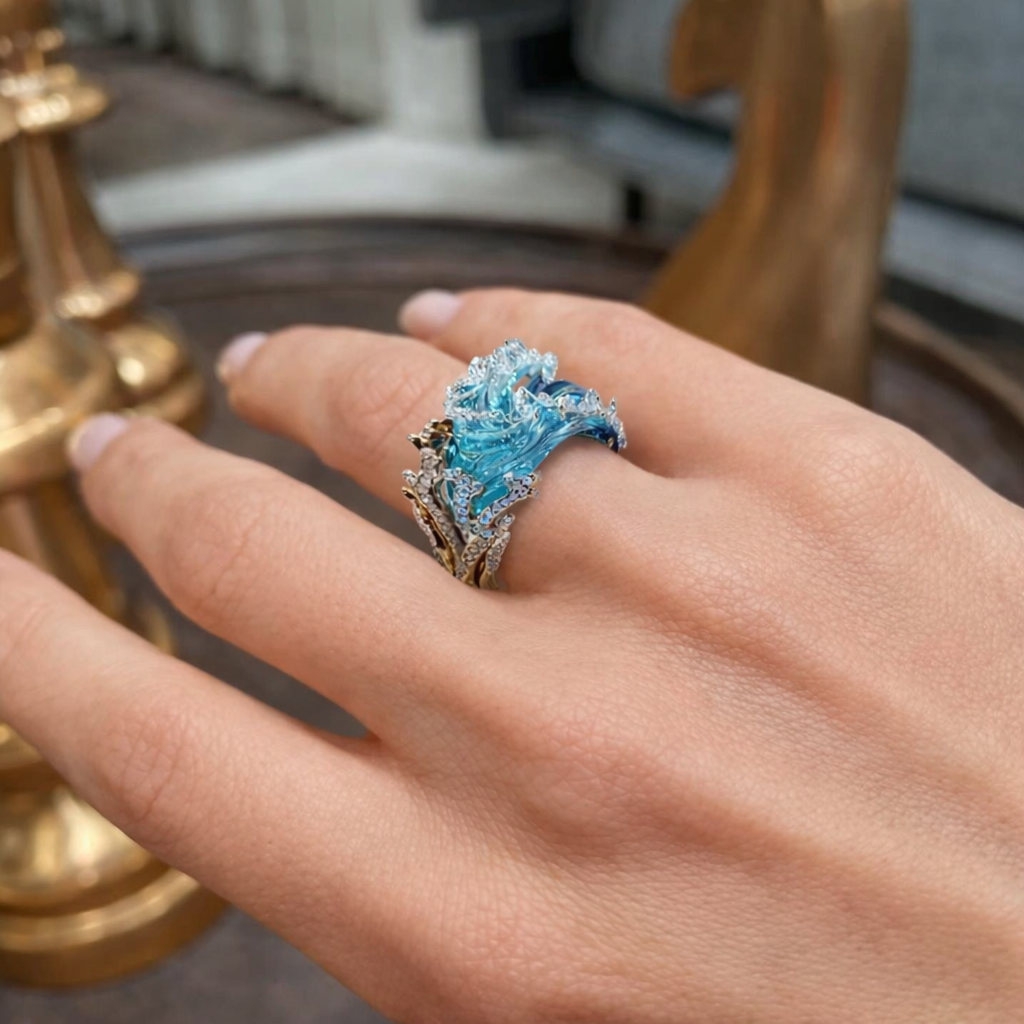 Bague de Serment océan en or