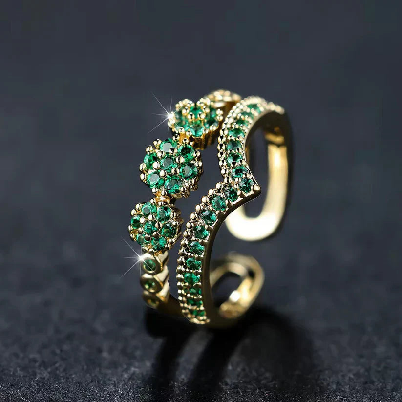 Bague de mariage Émeraude
