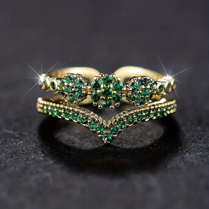Bague de mariage Émeraude