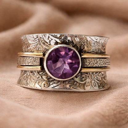 Bague de méditation en cristal de Bohême
