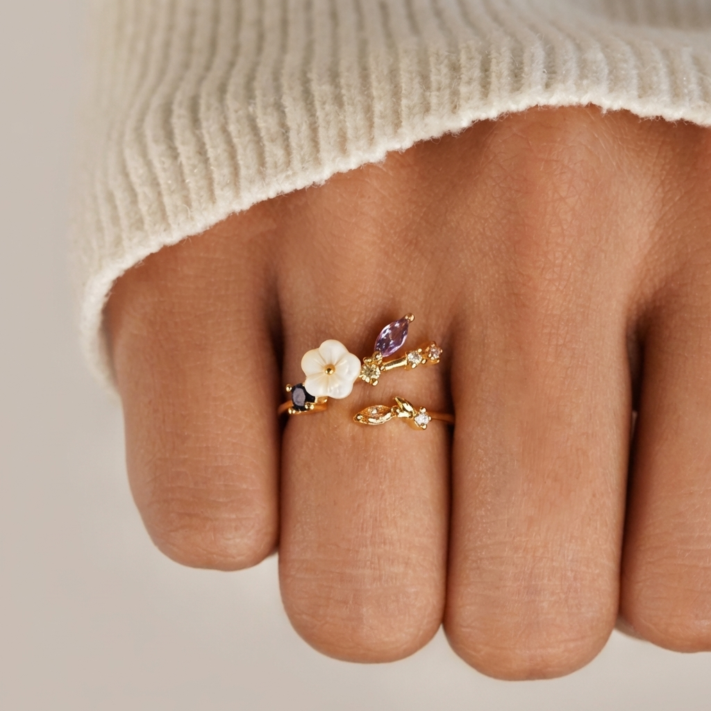 Bague de printemps en or