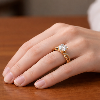 Bague dorée « Éclat Éternel »