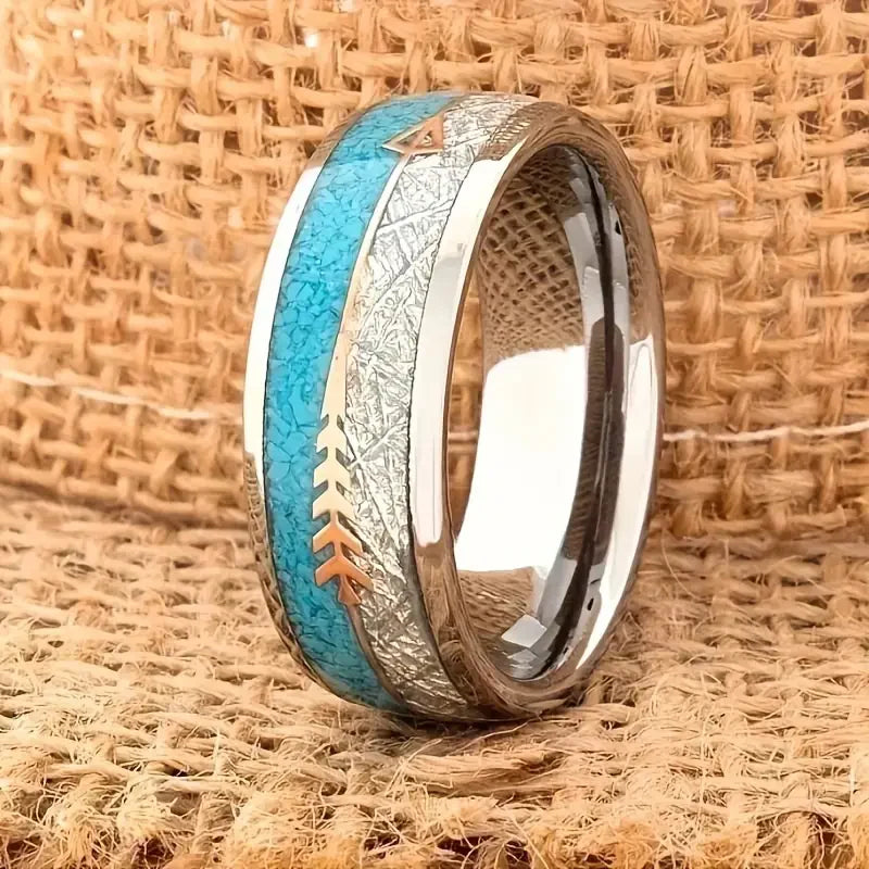 Bague émaillé ancienne en or blanc