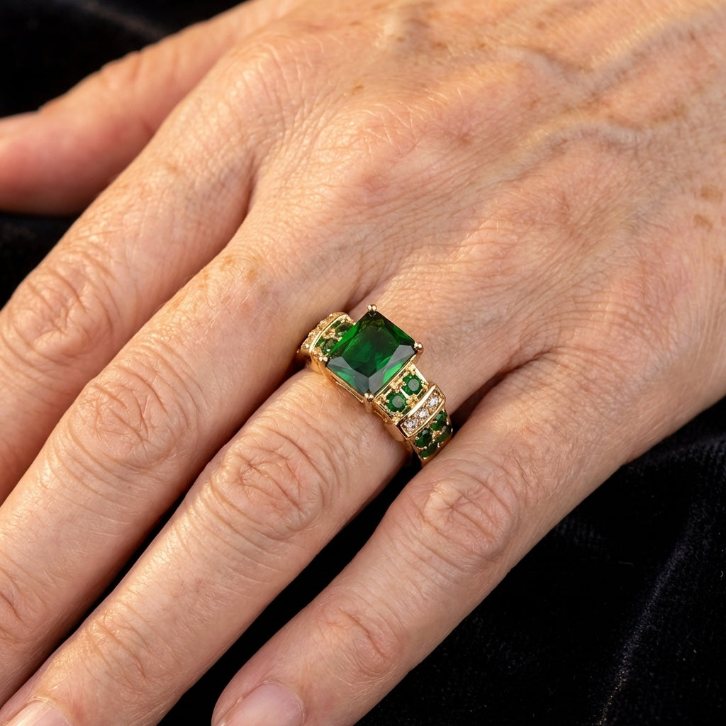 Bague en émeraude fascinante en or