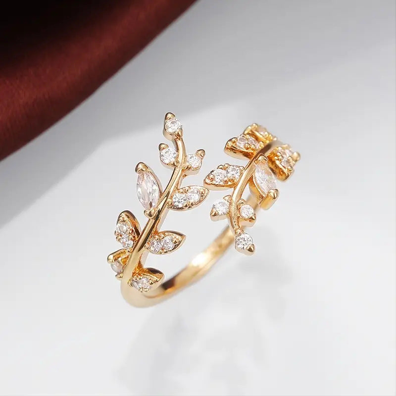 Bague élégante avec Vigne en or