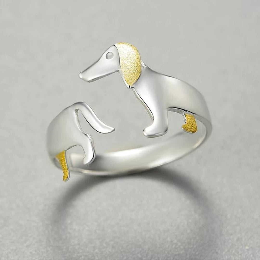 Bague réglable en or blanc