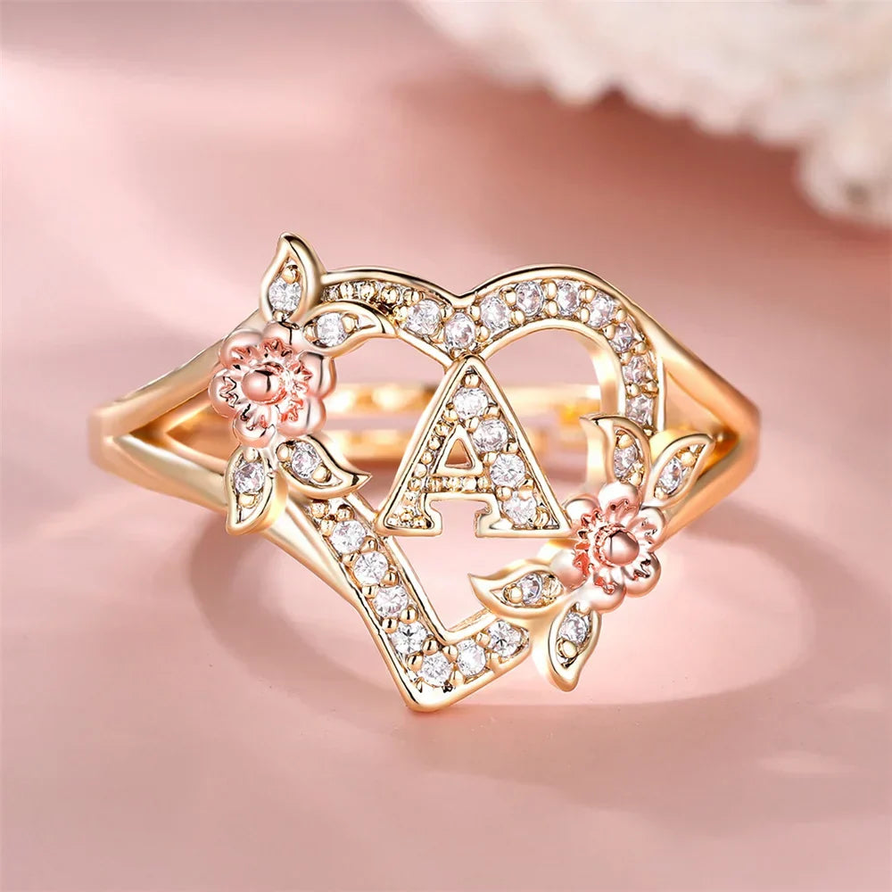 Bague avec cristaux en or