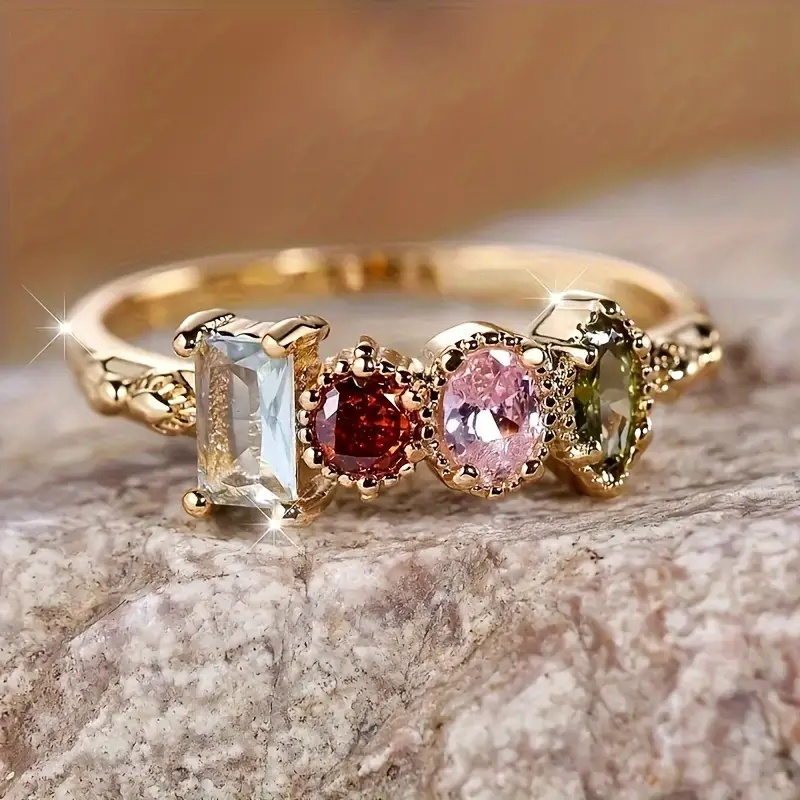 Bague florale orientale en or