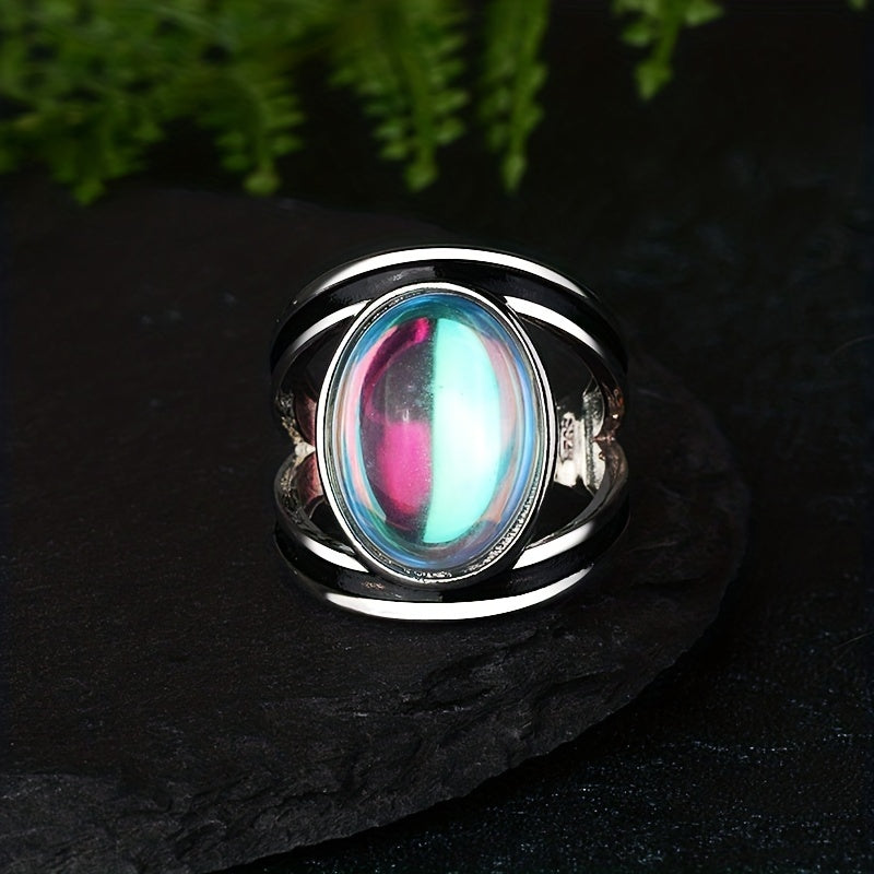 Bague magique en pierre de lune en or