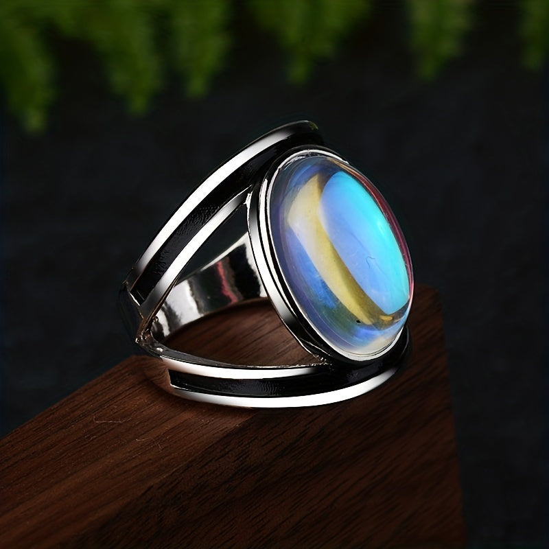 Bague magique en pierre de lune en or